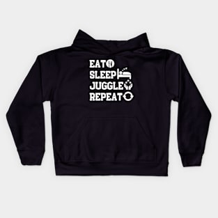 Eat sleep juggle repeat Kids Hoodie